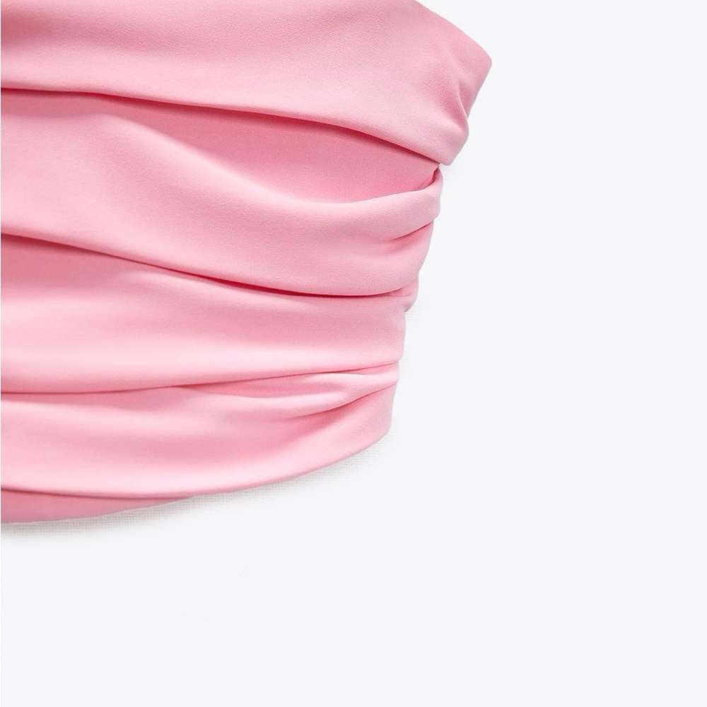 Zara Pink Bustier Crop Top